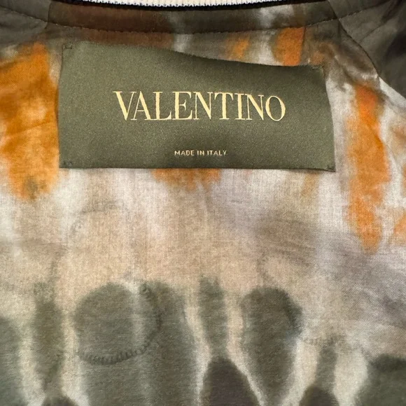 Valentino Tie-Dye Top in Orange and Gray
